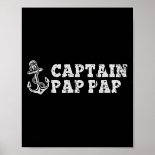 Affiche Capitaine Pap Ancre de bateau à voile Pappap