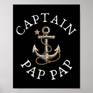 Affiche Capitaine Pap-pap Bateau Voile Bateau Grand-père A