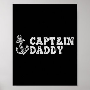 Affiche Capitaine Papa Voile Bateau Bateau Ancien Ancre