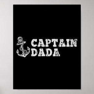 Affiche Capitaine Papa Voile Bateau Bateau Vintage Ancre