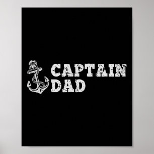 Affiche Capitaine Papa Voile Bateau Bateau Vintage Ancre F