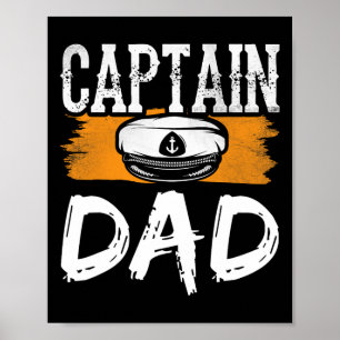 Affiche Capitaine Papa Yacht Bateau Équipage Navire Père P