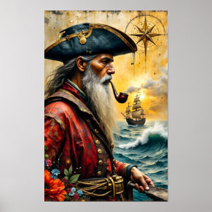 Affiche Capitaine pirate