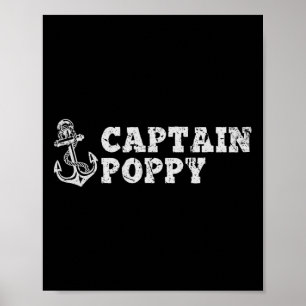 Affiche Capitaine Poppy Voile Bateau Bateau Vintage Ancre