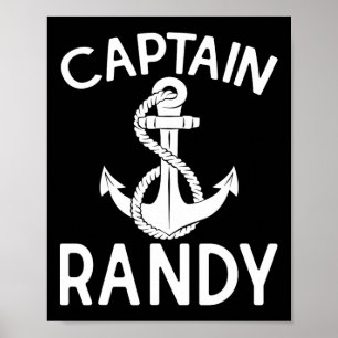 Affiche Capitaine Randy Ancre Bateau Navire Yacht