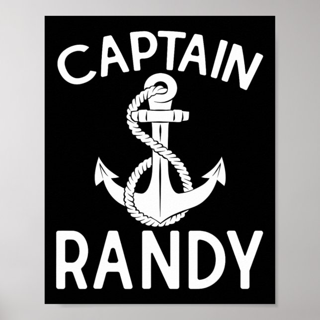 Affiche Capitaine Randy Ancre Bateau Navire Yacht  (Devant)