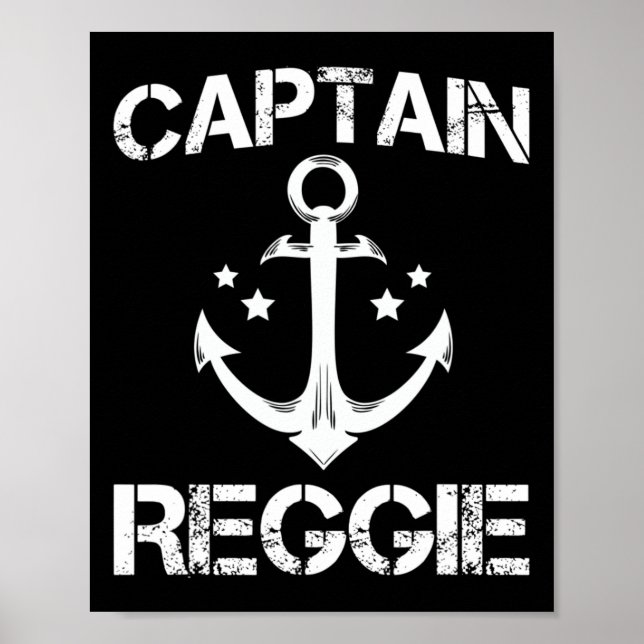 Affiche Capitaine Reggie Funny Anniversaire Nom personnali (Devant)
