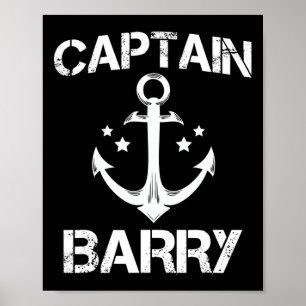 Affiche Capitaine Rry Funny Anniversaire Nom de famille pe