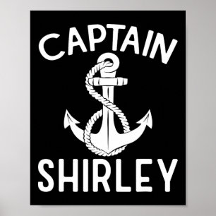 Affiche Capitaine Shirley Yacht Bateau Navire Ancre de pla