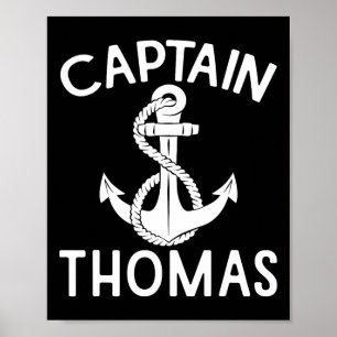 Affiche Capitaine Thomas Ancre Yacht Bateau Navire Bateau 
