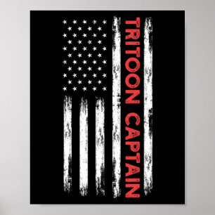 Affiche Capitaine Tritoon Capitaine Patriotique Bateau Cap