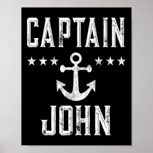 Affiche Capitaine vintage John - Croisière En Famille Ou L