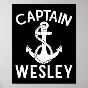 Affiche Capitaine Wesley Ancre Bateau Voilier Bateau
