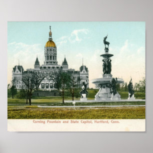 Affiche Capitol d'état, cru 1907 de Hartford CT