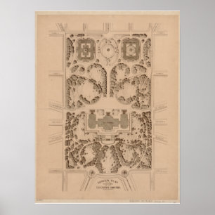 Affiche Capitol Grounds Architectural Plans (1874)