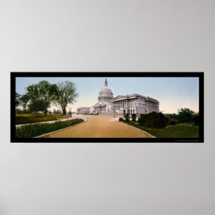Affiche Capitole des États-Unis à Washington, DC 1898