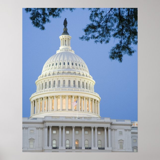 Affiche Capitole des États-Unis au crépuscule, Washington  (Devant)
