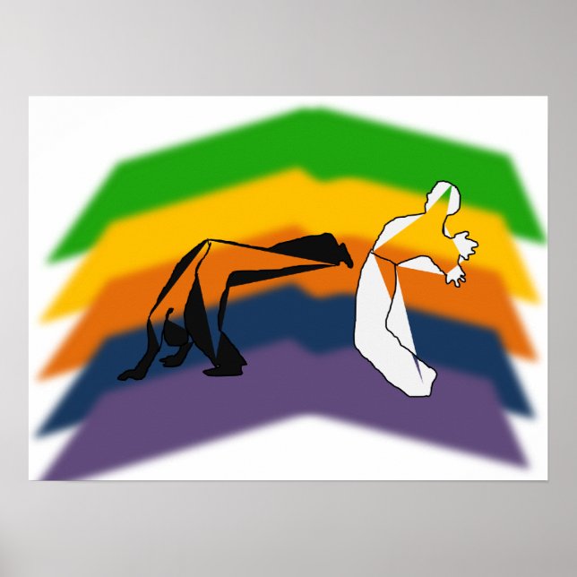 affiche capoeira arts martiaux brésil ax (Devant)