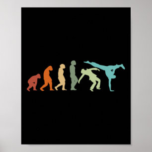 Affiche Capoeira Danse Arts Martiaux Brésil Karate Evoluti