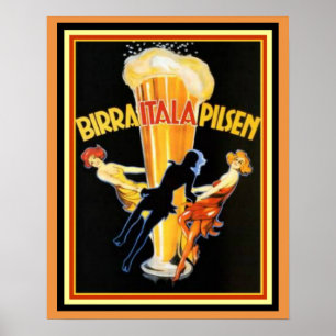 Affiche Cappiello Birra Itala Pilsen 16 x 20