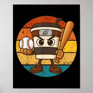 Affiche Cappuccino Ino Baseball mignonne Italien Brainrot