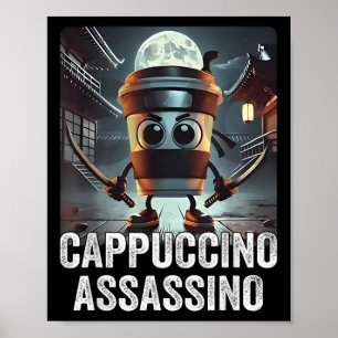 Affiche Cappuccino Ino, Italien Brainrot Meme, Espresso Me