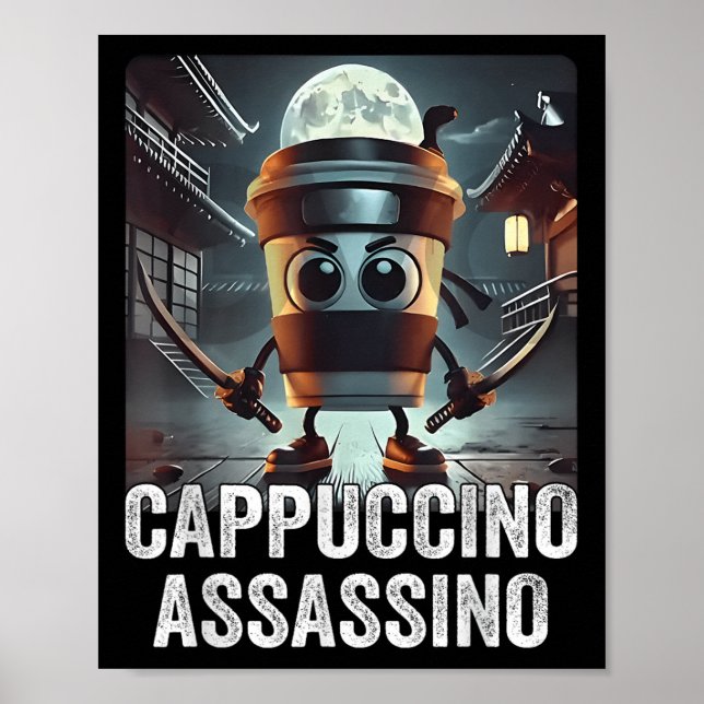 Affiche Cappuccino Ino, Italien Brainrot Meme, Espresso Me (Devant)