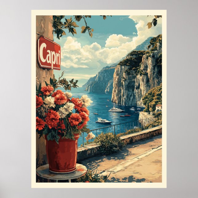 Affiche Capri, Italie Vintage (Devant)