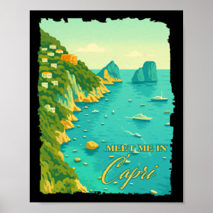 Affiche Capri Italie Voyager Voyage Rencontre Moi À Capri