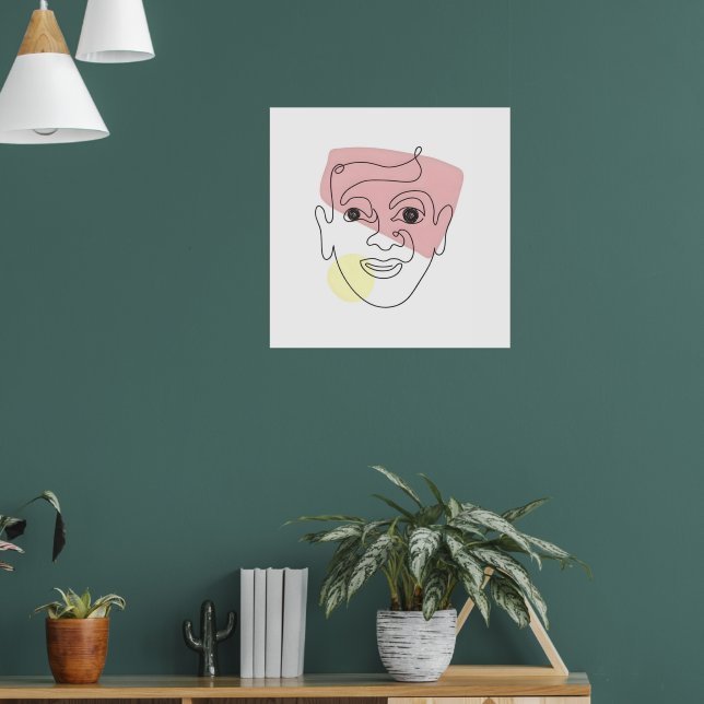 Affiche Caprice en une ligne – Portrait abstrait (Salon 1)