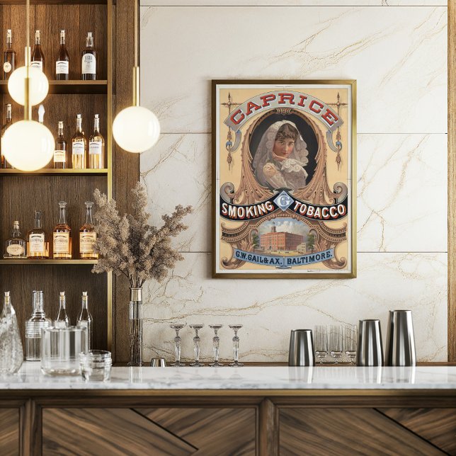 Affiche Caprice Tabac Publicité Vintage (Créateur téléchargé)