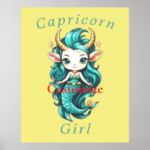 Affiche Capricorn Girl Mermaid Thunder_Cove