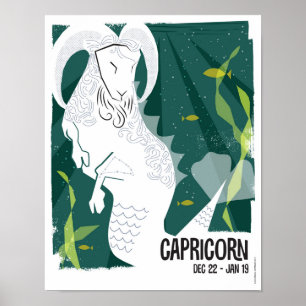 Affiche Capricorn the Sea Goat Zodiac