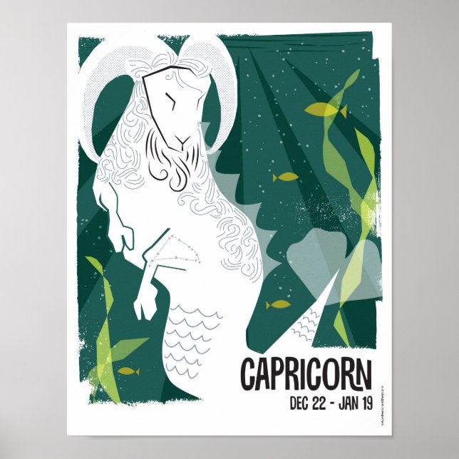 Affiche Capricorn the Sea Goat Zodiac (Devant)
