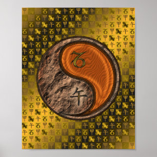 Affiche Capricorne & Bois Cheval