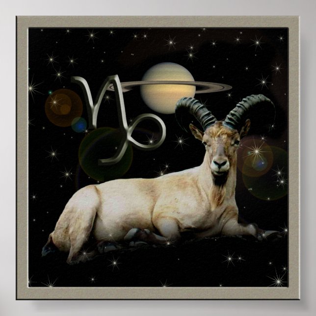 Affiche Capricorne Bouche Saturne Imprimer (Devant)