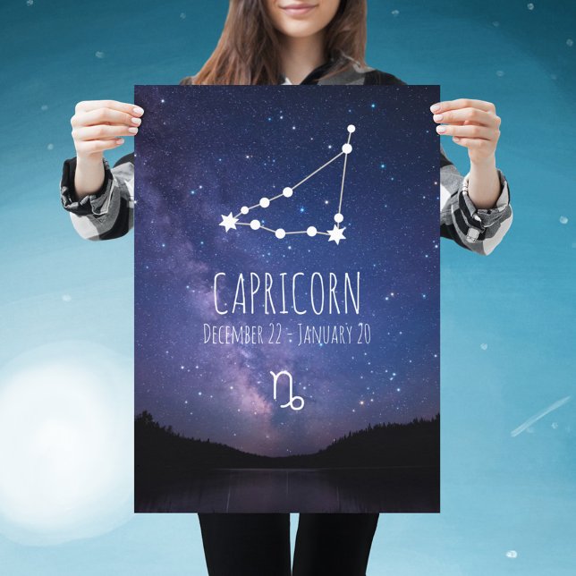 Affiche Capricorne | Constellation Zodiaque personnalisée (Créateur téléchargé)