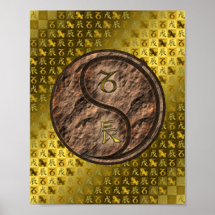 Affiche Capricorne & Dragon Terre