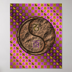 Affiche Capricorne & Earth Rooster