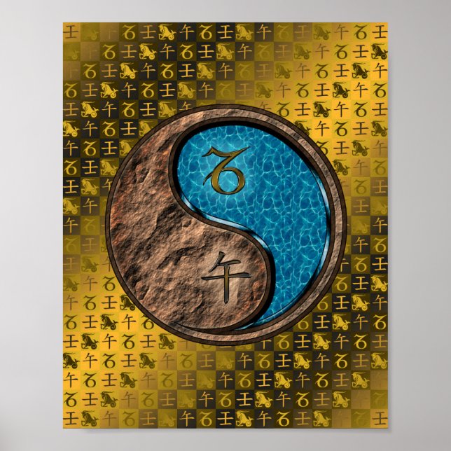 Affiche Capricorne et Cheval de l'eau (Devant)