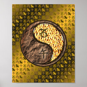 Affiche Capricorne et Cheval du Feu