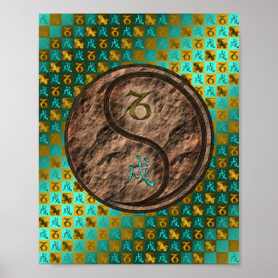 Affiche Capricorne et chien de la Terre