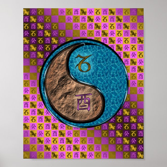 Affiche Capricorne et coq d'eau (Devant)