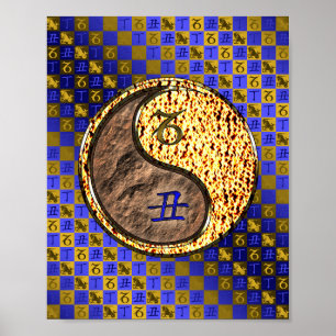 Affiche Capricorne et Ox de feu