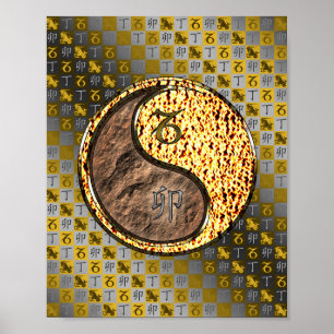 Affiche Capricorne et Rabbit de feu