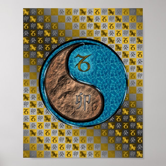 Affiche Capricorne et Rabbit d'eau (Devant)