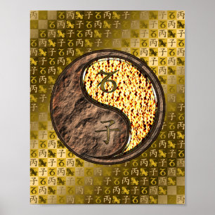 Affiche Capricorne et rat de feu