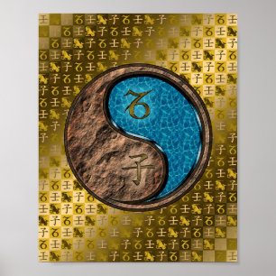 Affiche Capricorne et Rat d'eau