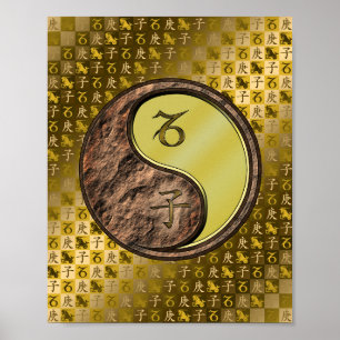 Affiche Capricorne et rat métallique