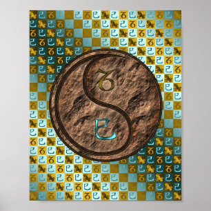Affiche Capricorne et Serpent de Terre
